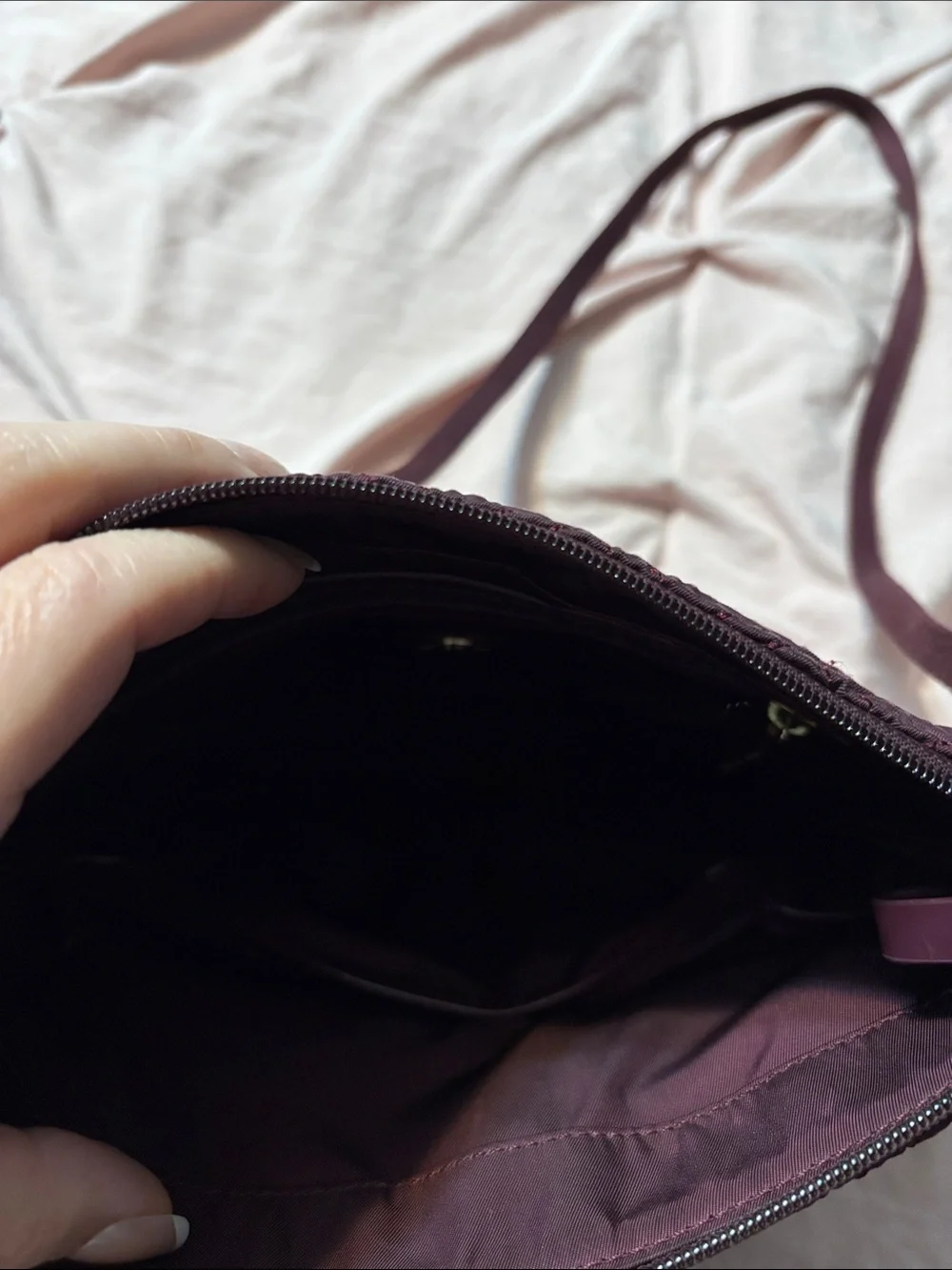 Tory Burch Quilted Crossbody in Plum